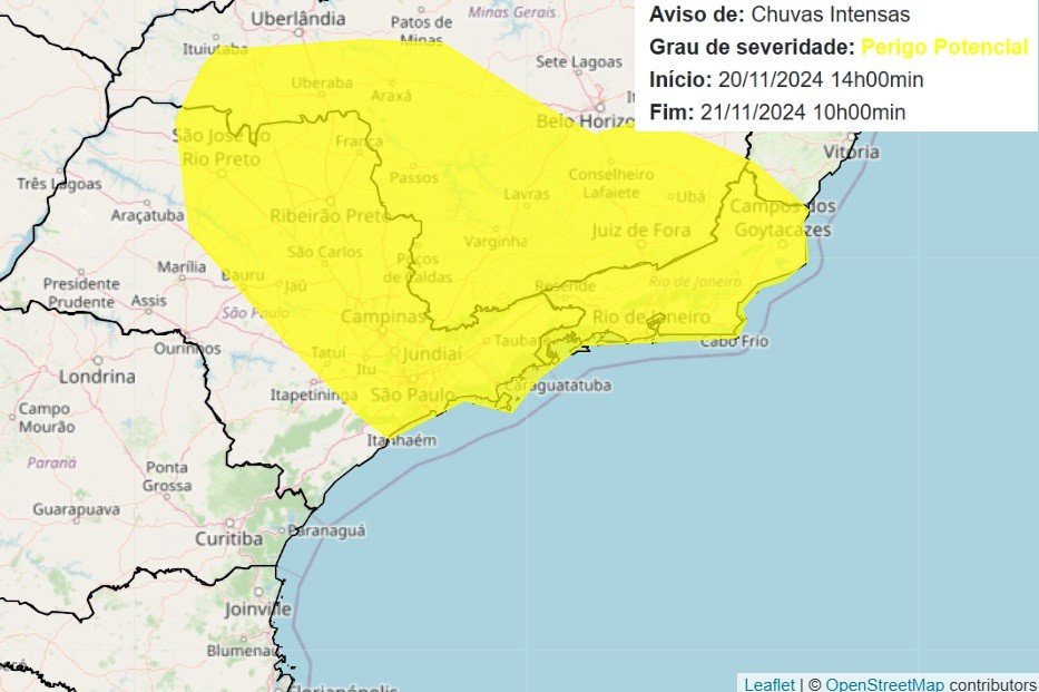 Com previsão de até 35ºC, região de Piracicaba tem alerta para chuvas intensas com ventos de 60 km/h