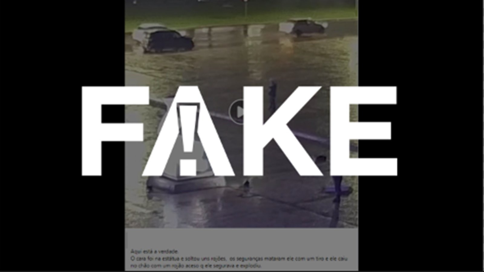 É #FAKE que autor de atentado perto do STF foi morto a tiros