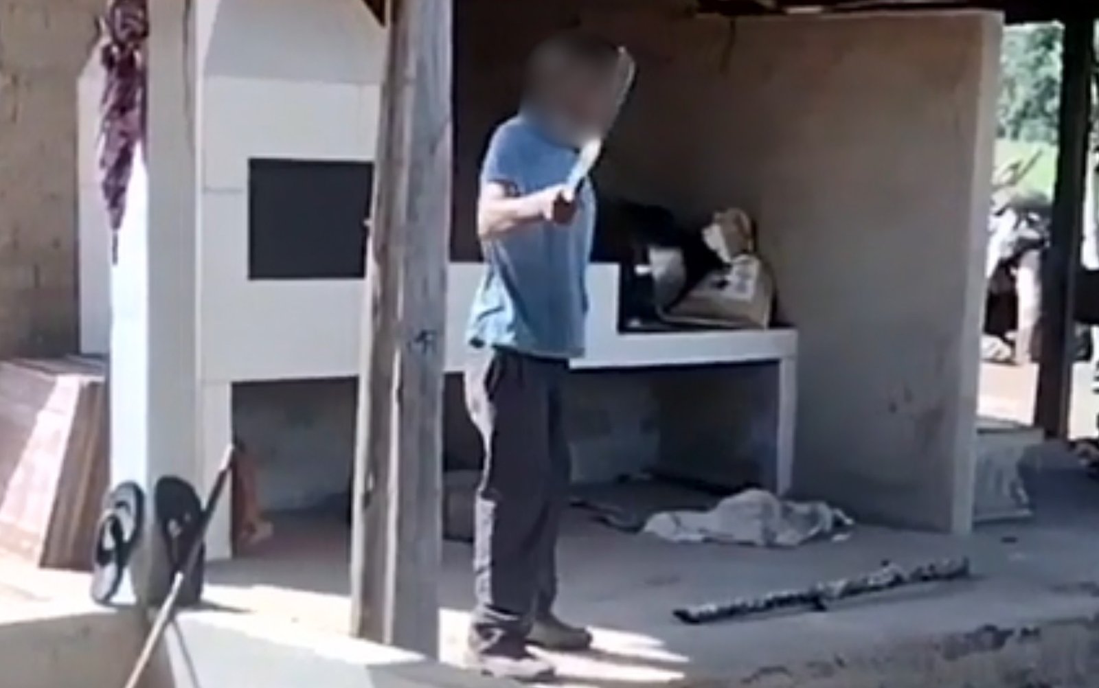 Lavrador tenta matar a nora com golpe de podão, mas acerta a cabeça da neta de 9 anos que tentou defender a mãe, diz polícia