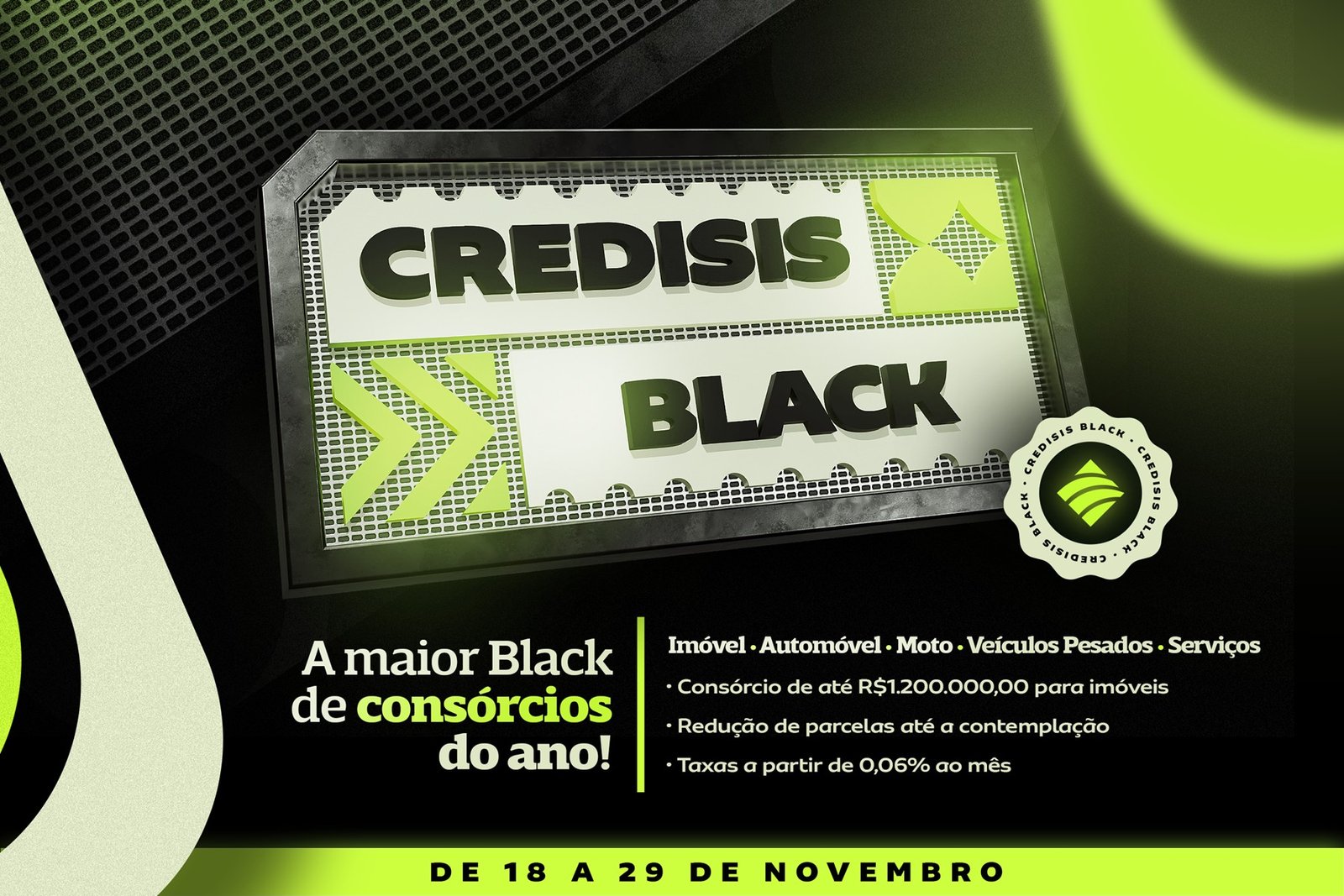 CrediSIS Black 2024 oferece condições especiais em consórcios