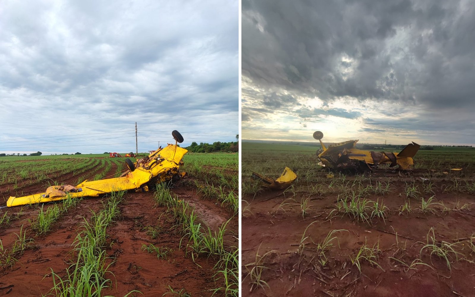 Piloto morre após bater avião contra rede de alta tensão em Goiás, dizem bombeiros