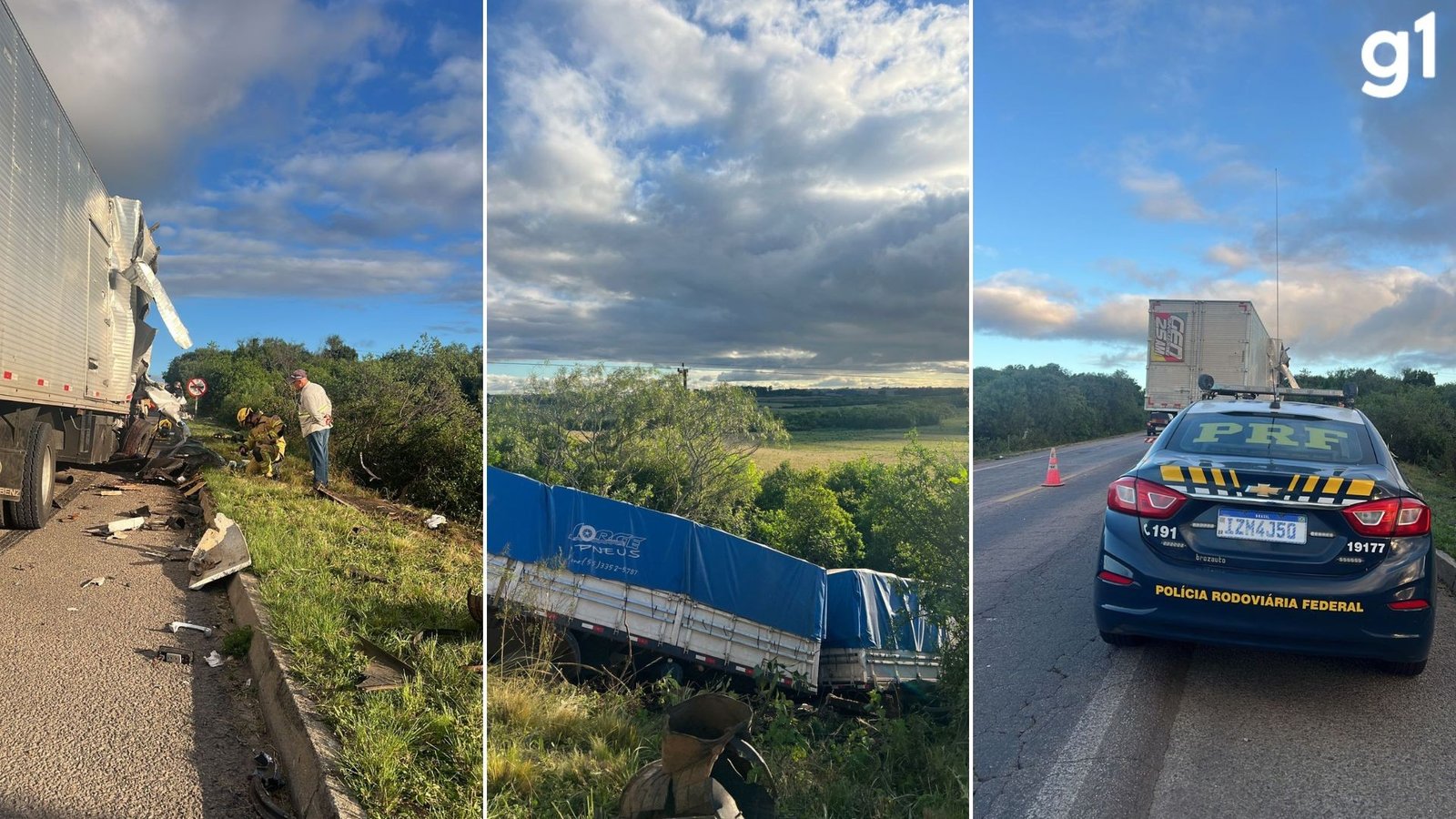 Policial e passageiro de caminhão morrem em acidente em rodovia no RS; motorista estava embriagado, diz PRF