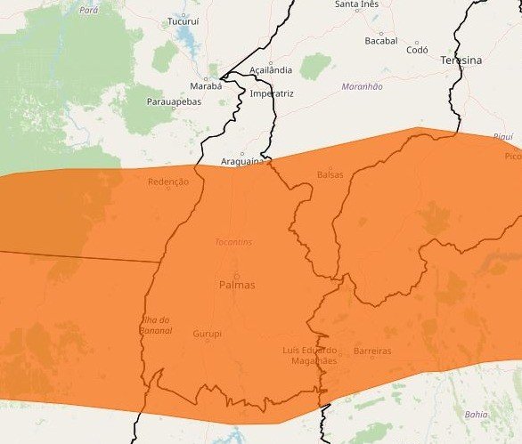 Tocantins inicia semana com alerta de chuvas intensas; veja previsão do tempo