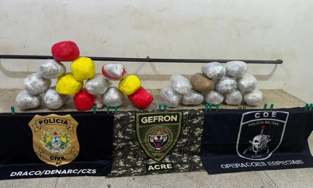 Operação apreende mais de 30 quilos de droga entre Cruzeiro do Sul e Mâncio Lima