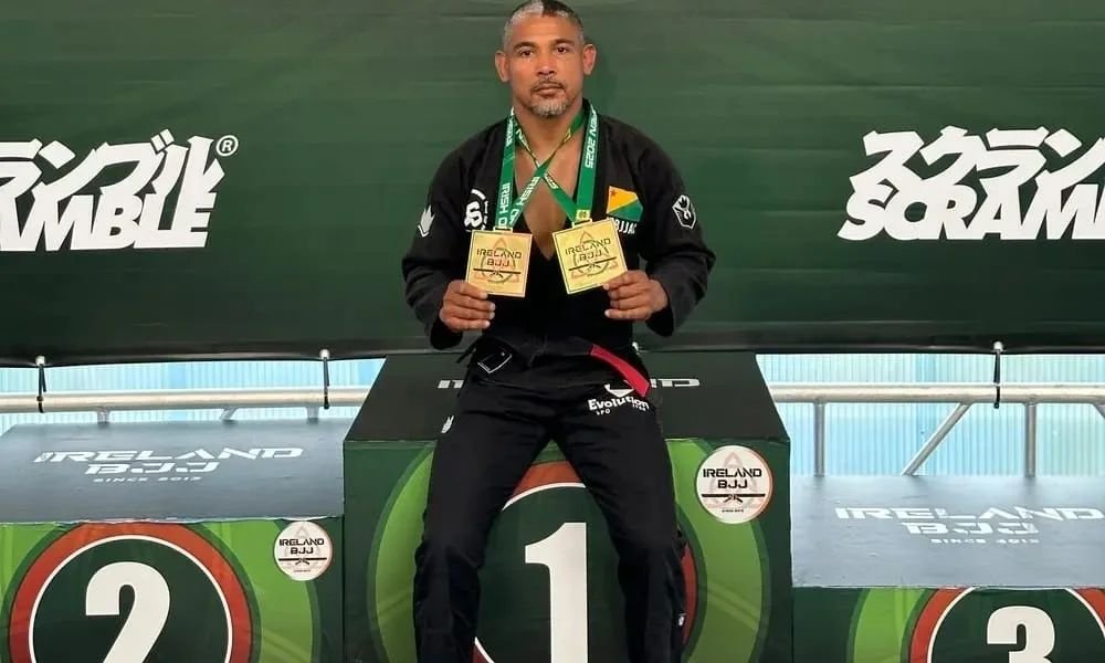 Acreano Jacaré domina o Irish Open, conquistando duplo ouro no Jiu-Jitsu