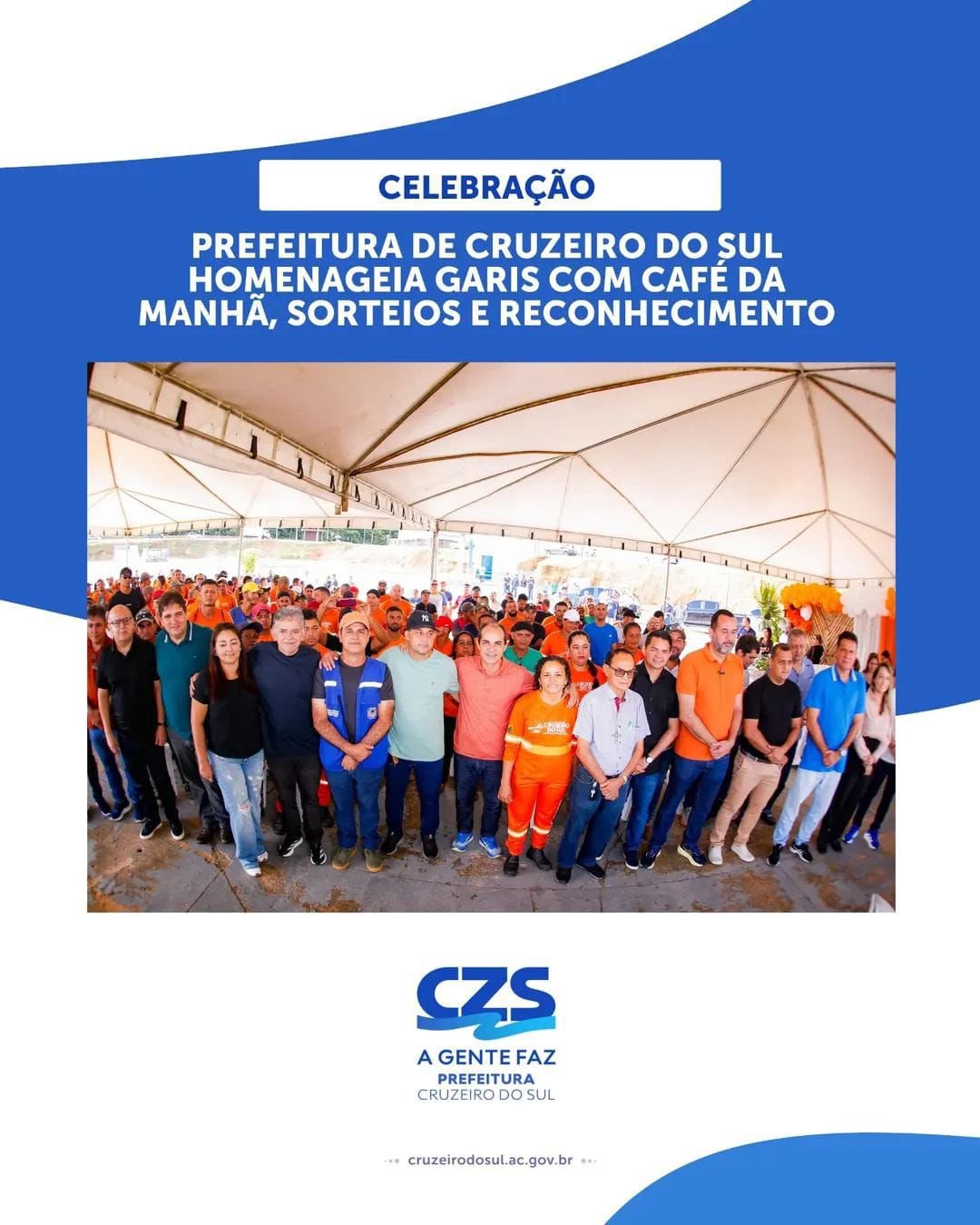 Prefeitura de Cruzeiro do Sul realiza homenagem especial aos garis pelo seu dia