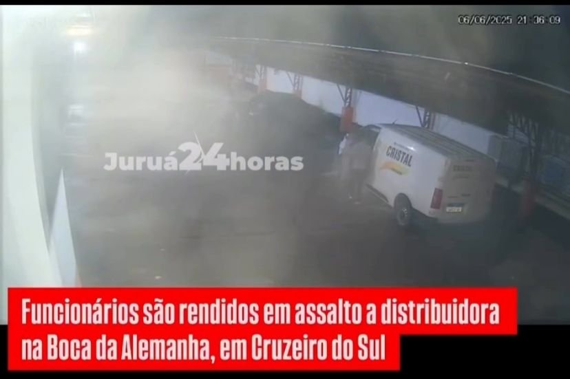 Funcionários são rendidos em assalto a distribuidora na Boca da Alemanha, em Cruzeiro do Sul