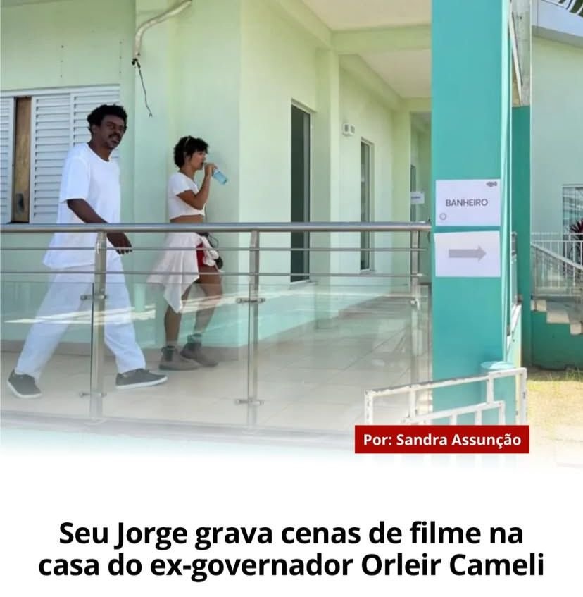Seu Jorge grava cenas de filme em residência do ex-governador Orleir Cameli, em Cruzeiro do Sul