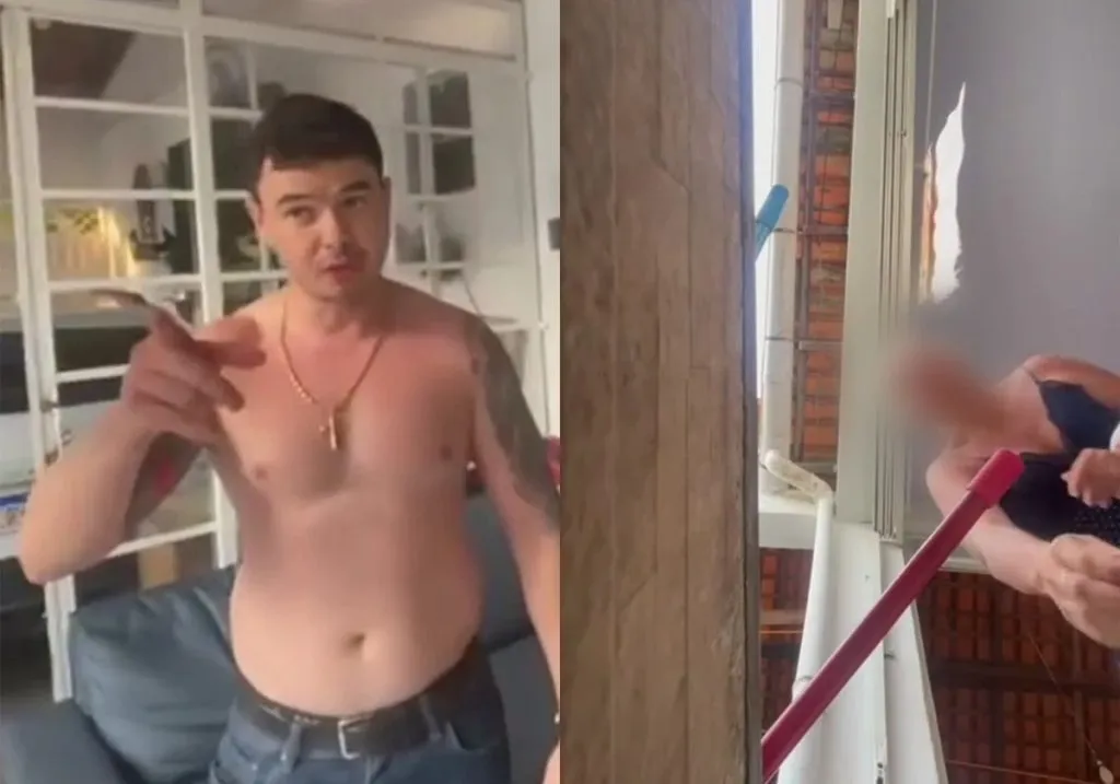  Major da PM é filmado agredindo a própria mãe e causa revolta nas redes sociais