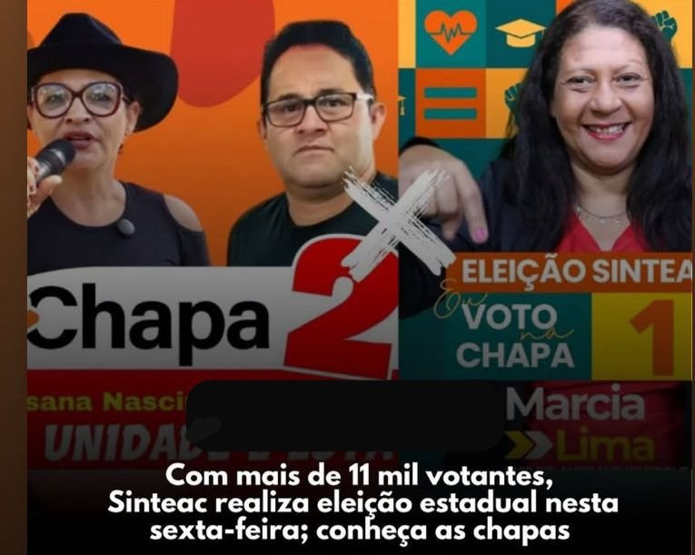 Sinteac realiza eleição para nova presidência com duas chapas lideradas por mulheres