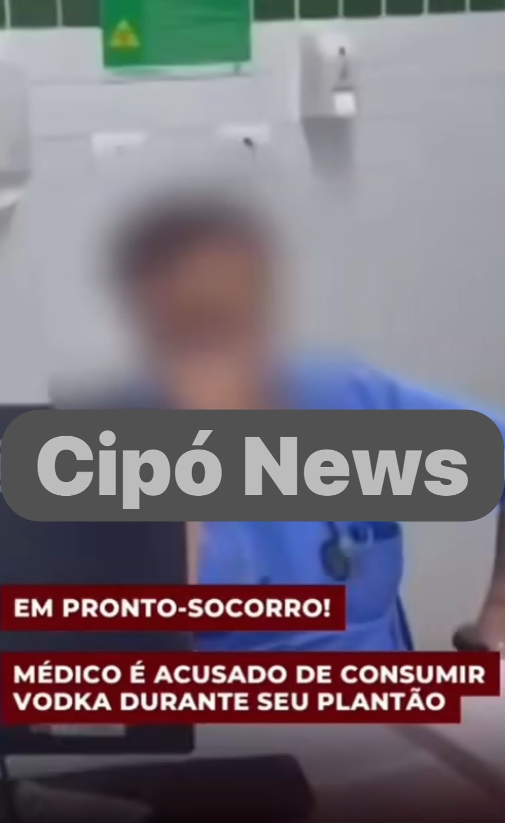 Médico é acusado de consumir bebida alcoólica durante plantão em unidade de saúde