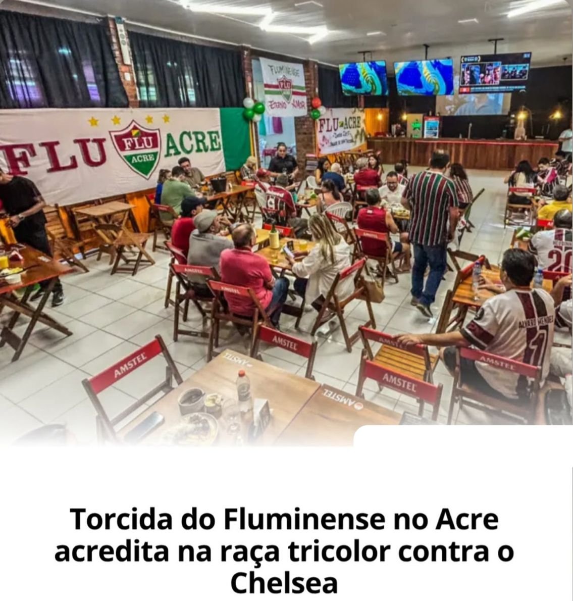 Torcida acreana acredita na força do Fluminense contra o Chelsea pela Copa do Mundo de Clubes