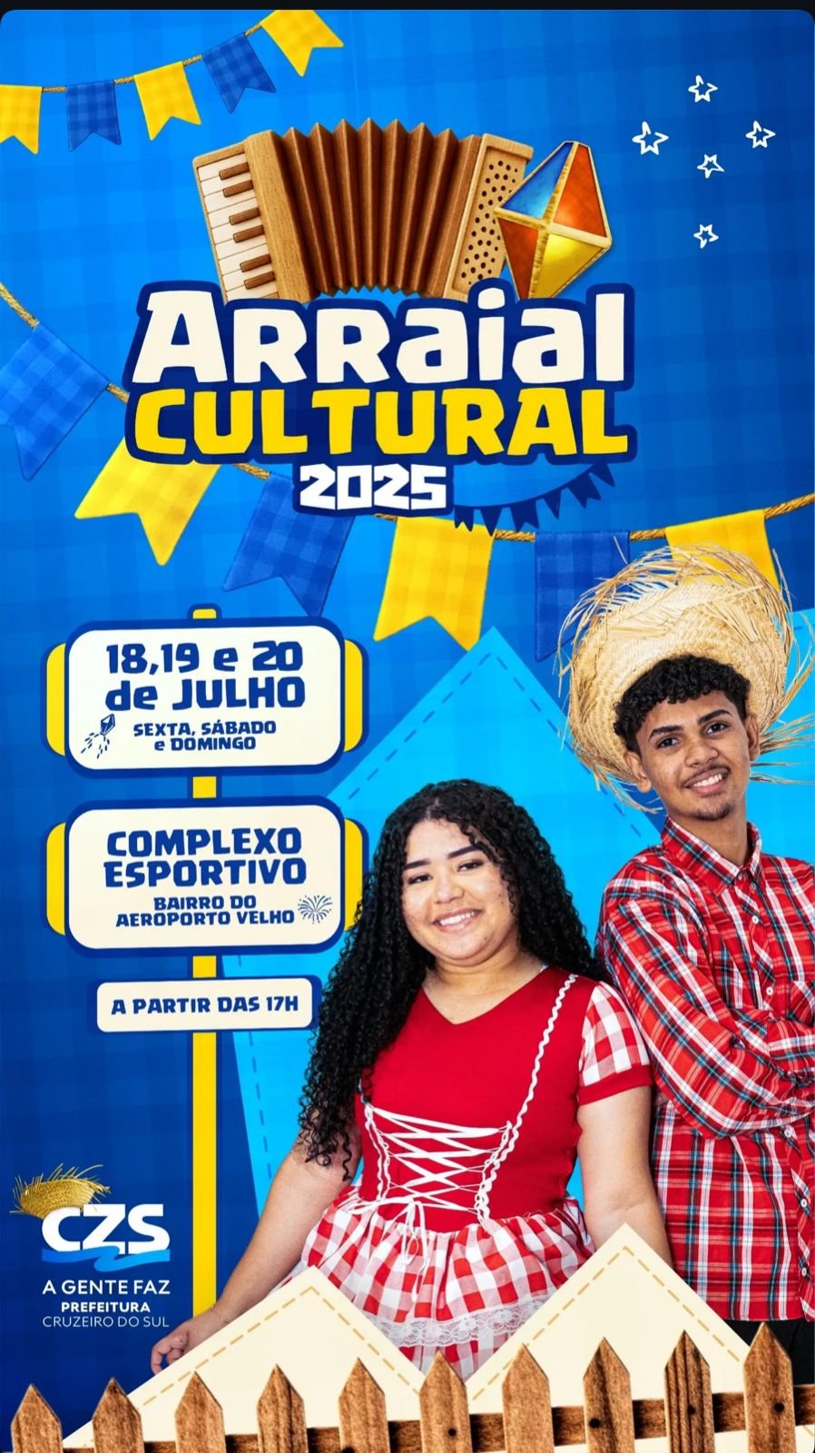 Prefeitura de Cruzeiro do Sul finaliza preparativos para o Arraial Cultural, que acontece de 18 a 20 de julho