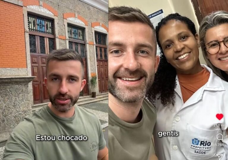 Britânico elogia atendimento do SUS após tomar vacina no Rio de Janeiro