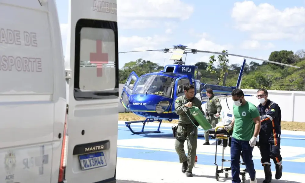 Samu e Ciopaer realizam resgate aéreo de paciente com traumatismo em Porto Walter