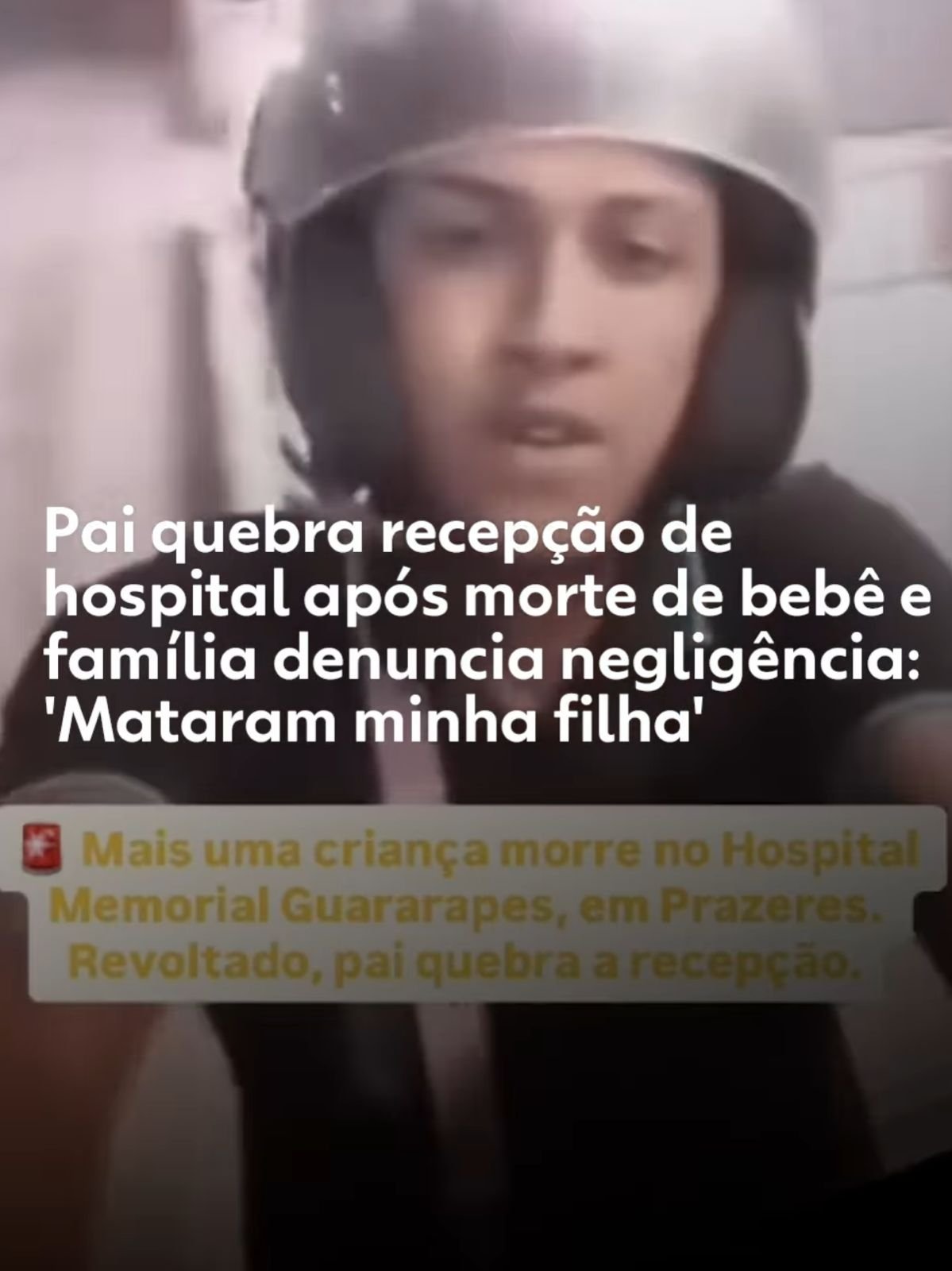 Homem depreda hospital em protesto após morte da filha recém-nascida em Jaboatão dos Guararapes