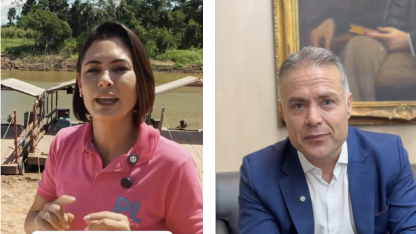 Michelle Bolsonaro rebate Renan Filho e acusa ministro de mentir sobre ponte no Acre