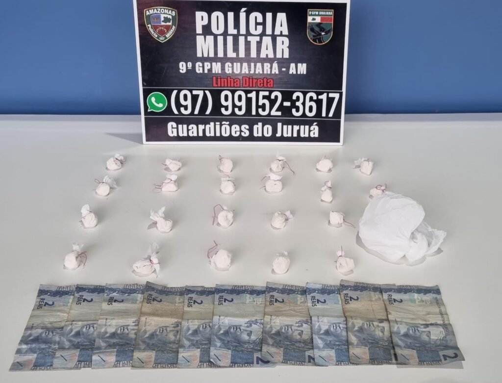 Polícia prende homem com cocaína em táxi-lotação entre Cruzeiro do Sul e Guajará-AM