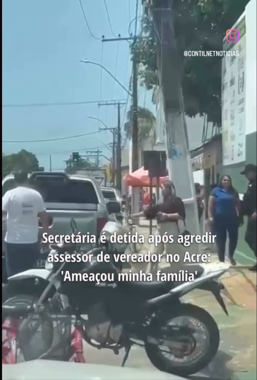 Confusão em frente à Prefeitura de Tarauacá envolve secretária e assessor