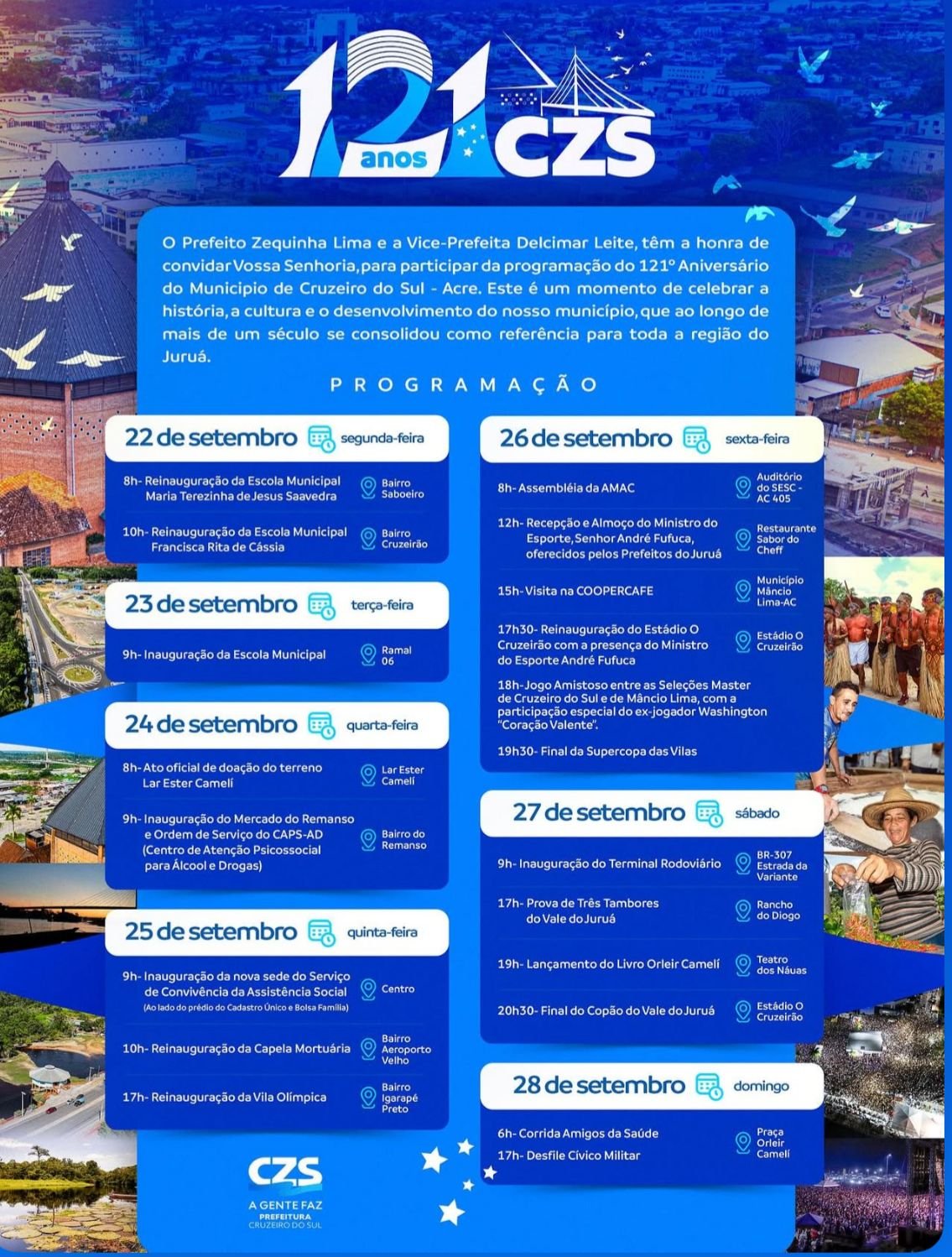 Cruzeiro do Sul divulga programação oficial em comemoração aos 121 anos de fundação