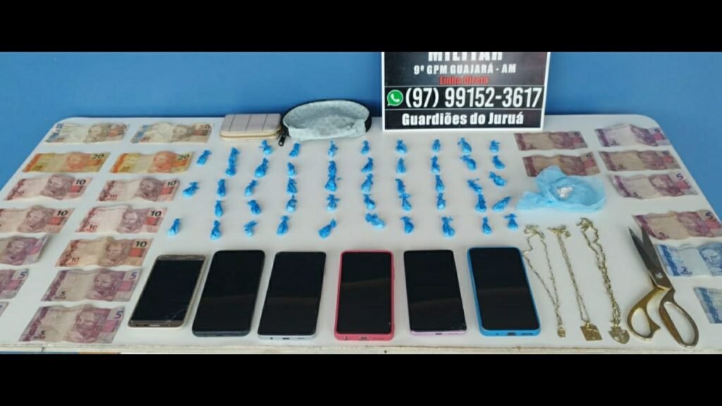 Casal é preso por tráfico de drogas em distribuidora de bebidas em Guajará, no Amazonas