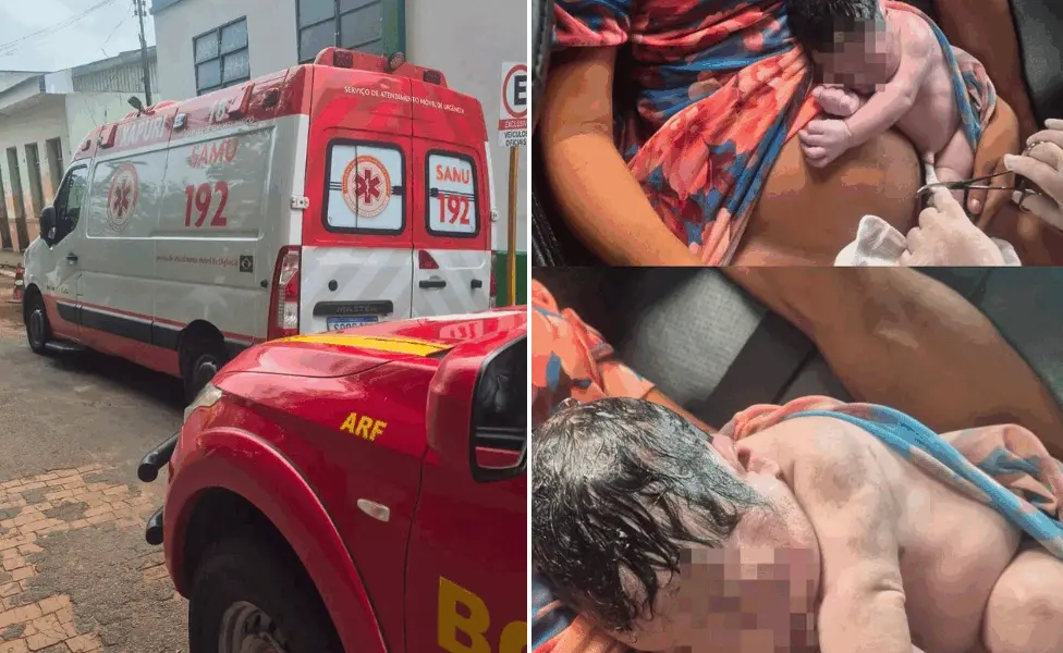 Mulher dá à luz dentro de viatura dos bombeiros no interior do Acre