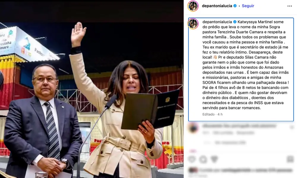 Antônia Lúcia volta a atacar Silas e cita vereadora de município amazonense