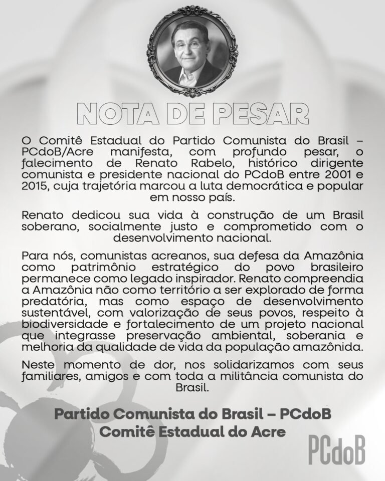 Morre Renato Rabelo, histórico dirigente do PCdoB e defensor da Amazônia