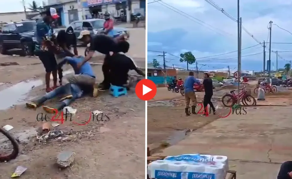 Pai e filho brigam novamente em avenida no interior do Acre; veja o vídeo