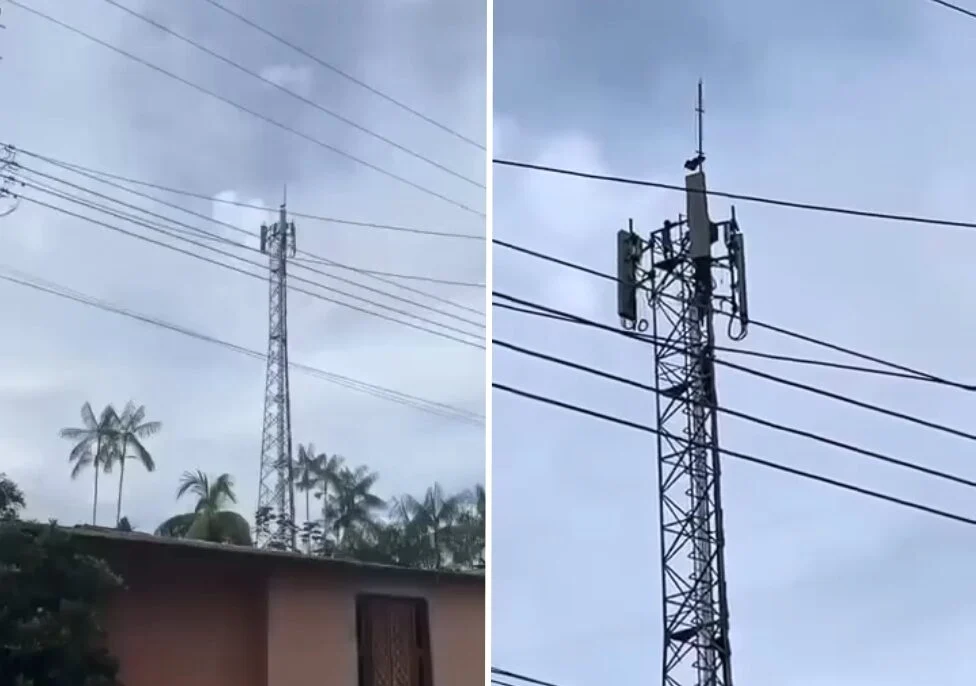No AM, crianças são flagradas no topo de torre de telefonia e caso gera alerta
