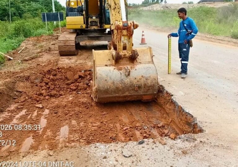DNIT concentra ações em pontos críticos da BR-364 entre Rio Branco e Cruzeiro do Sul