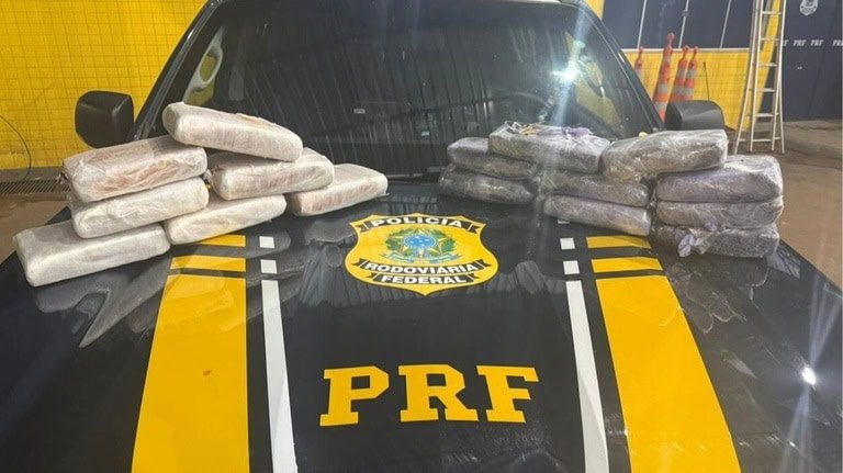 Droga enviada do Acre é apreendida pela PRF em Rondônia durante fiscalização na BR-364