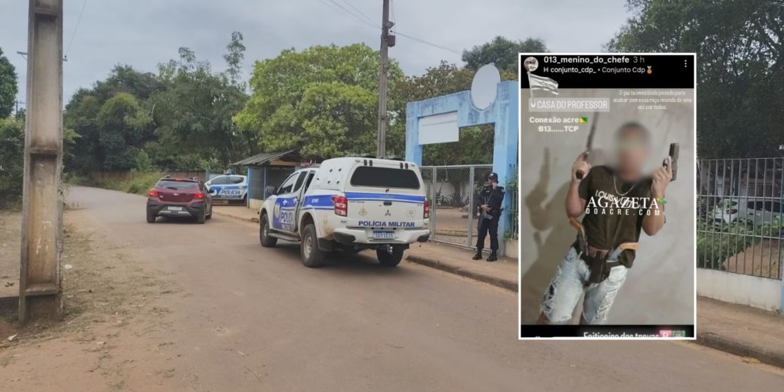 Denúncia de suposto ataque armado em escola mobiliza PM e termina com adolescente apreendido em Rio Branco