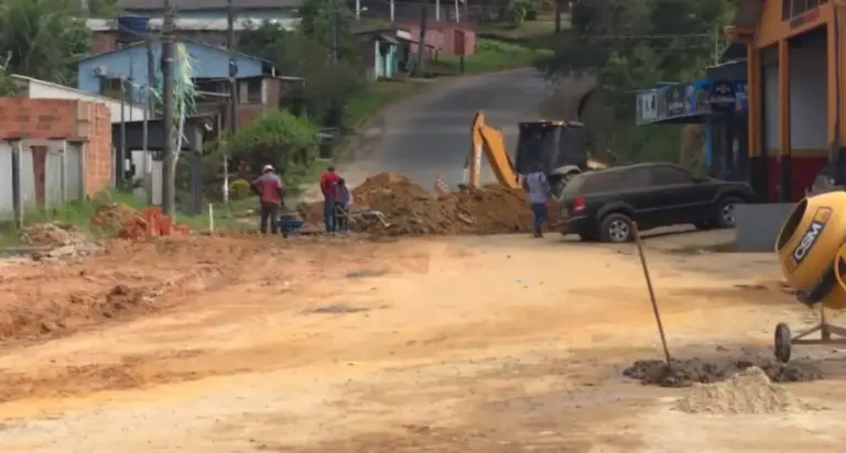Com equipes trabalhando aos finais de semana, obras de revitalização da Avenida Copacabana têm início em Cruzeiro do Sul