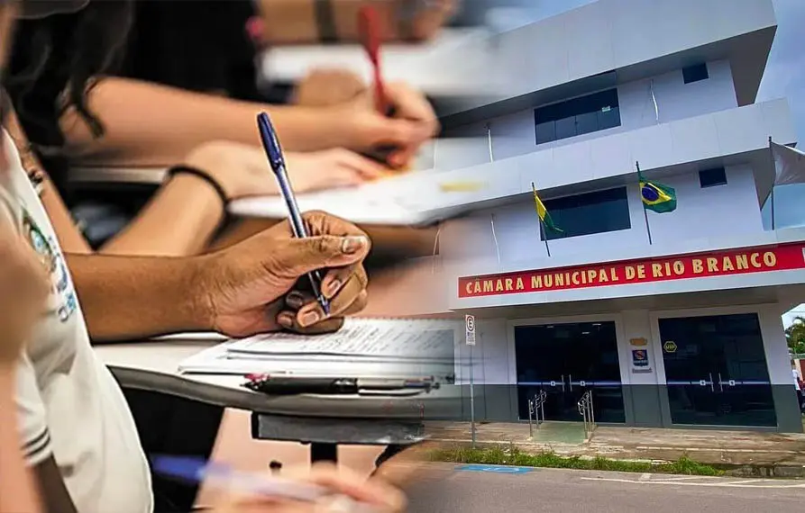 Câmara de Rio Branco autoriza novo concurso público com 15 vagas imediatas e cadastro de reserva