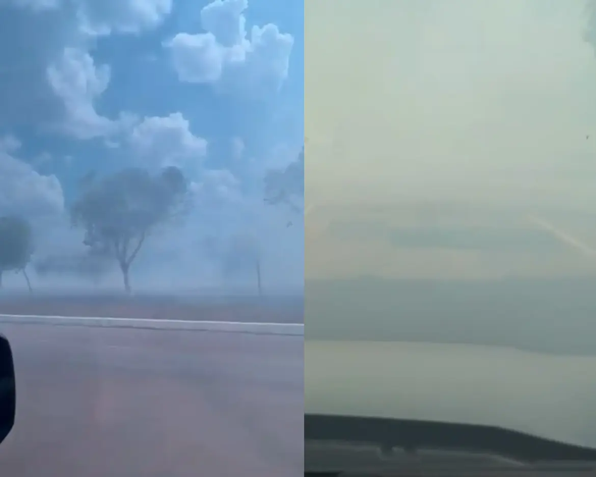 Queimadas: fumaça invade a pista e prejudica trânsito em Rio Branco