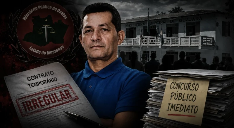 ‘A casa caiu para Adaildo Melo’: MPC-AM descobre prefeitura lotada de contratos temporários e exige concurso público imediato em Guajará