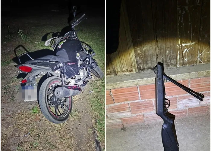 Polícia apreende R$ 26,5 mil, motocicleta e carabina adulterada em Mâncio Lima
