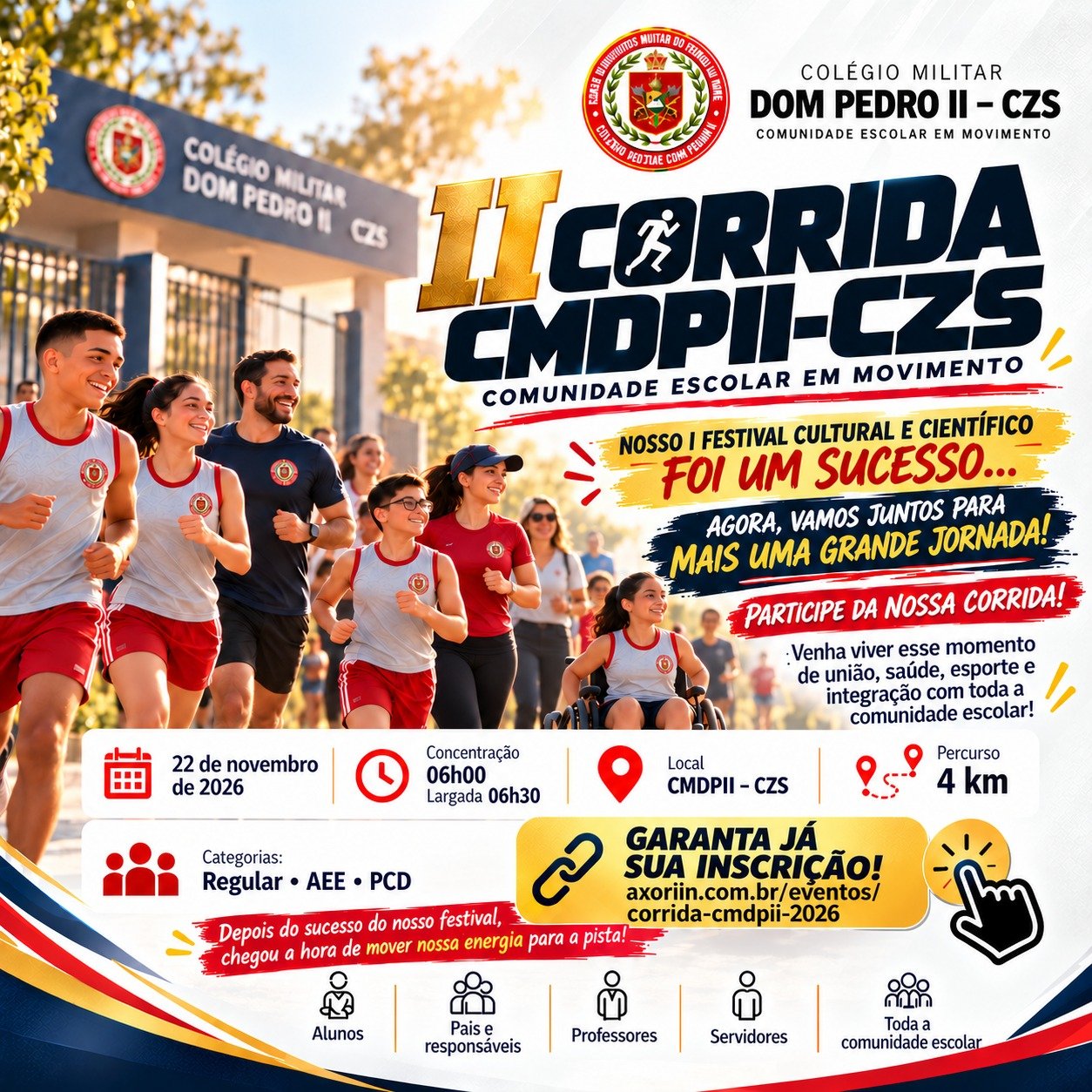 II Corrida CMDPII-CZS movimenta comunidade escolar em Cruzeiro do Sul