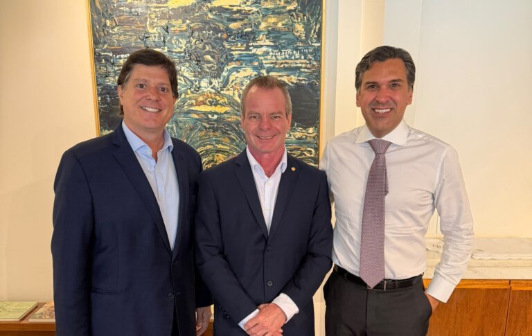 Em Brasília, Pedro Longo se reúne com Hugo Motta e dirigentes do MDB