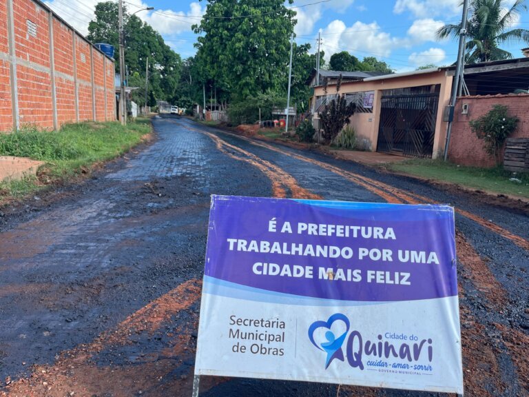 Rua João Paulo VI recebe pavimentação asfáltica no Jardim Botânico, em Senador Guiomard