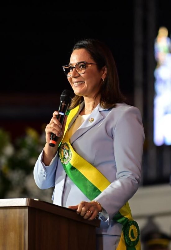 Pronunciamento para posse da governadora do Estado do Acre, Mailza Assis, para solenidade de transmissão do cargo do governador Gladson Camelí para vice-governadora